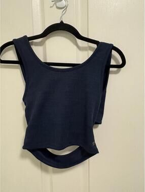 Roxy Navy Blue Sleeveless Crop Top Size S